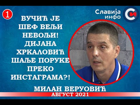 INTERVJU: Milan Veruović - Vučić je šef Velji Nevolji! Dijana Hrkalović šalje poruke?! (13.8.2021)