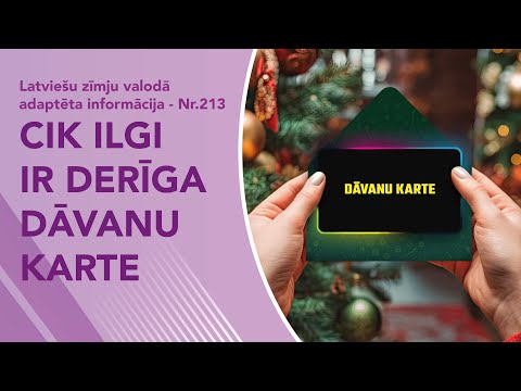 Video ziņas Nr. 213 “Cik ilgi ir derīga dāvanu karte”