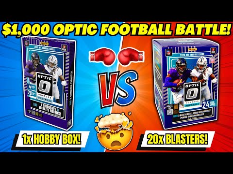 *1 Hobby Box vs 20 Blaster Box Battle of 2025 Optic Football!🏈