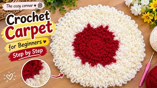 How to Crochet a Perfect Carpet | Easy Crochet Carpet Tutorial for Beginners 🧶✨