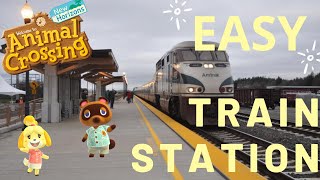 EASY Train Station (Pattern Codes Included)| Animal Crossing New Horizons