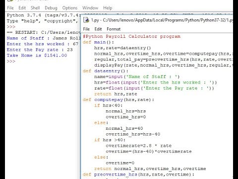Python Payroll Calculator Program