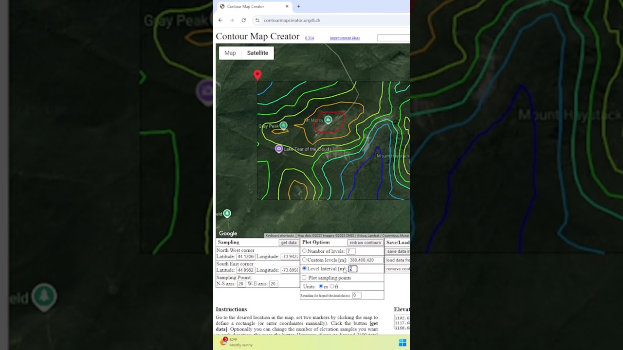 Make your own contour map designs!