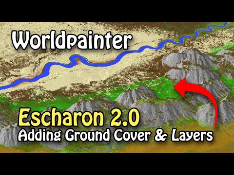 ModEschar Plays - Worldpainter - Season 2 Escharon Map (Part 2) - Adding Terrain/Flora [Minecraft Livesteam]