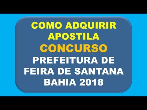 Baixar Apostila Professor Concurso Prefeitura de Feira de Santana - BA 2018