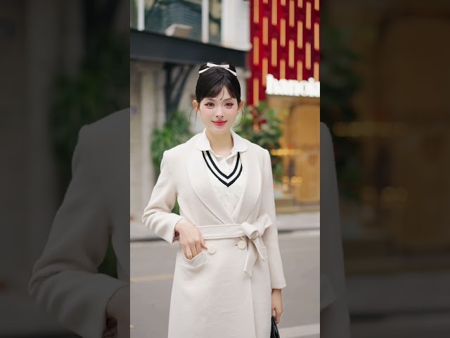 ED23S330 - Áo khoác dạ lông