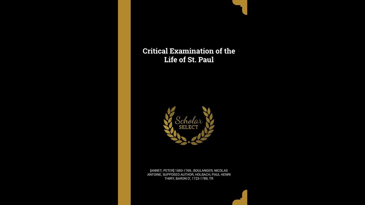 Critical Examination of the Life of St. Paul