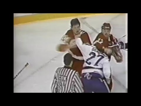 Red Wings - Maple Leafs rough stuff 10/17/87