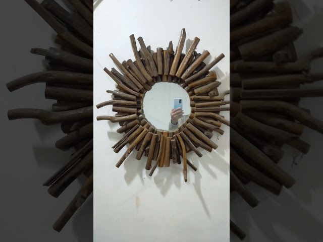 Unique mirror from teak wood frame as antique furniture #furniturejepara