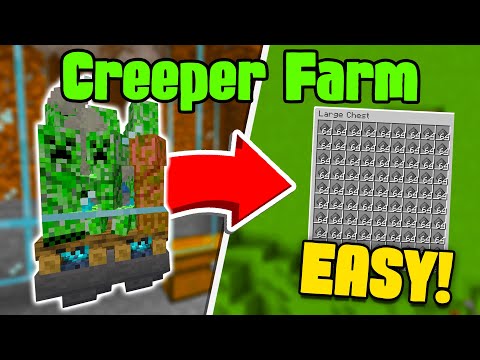 Minecraft's Easiest Creeper/Gunpowder FARM (No Cats) | 1.21+ Java & Bedrock Edition — Minecraft farm tutorial thumbnail