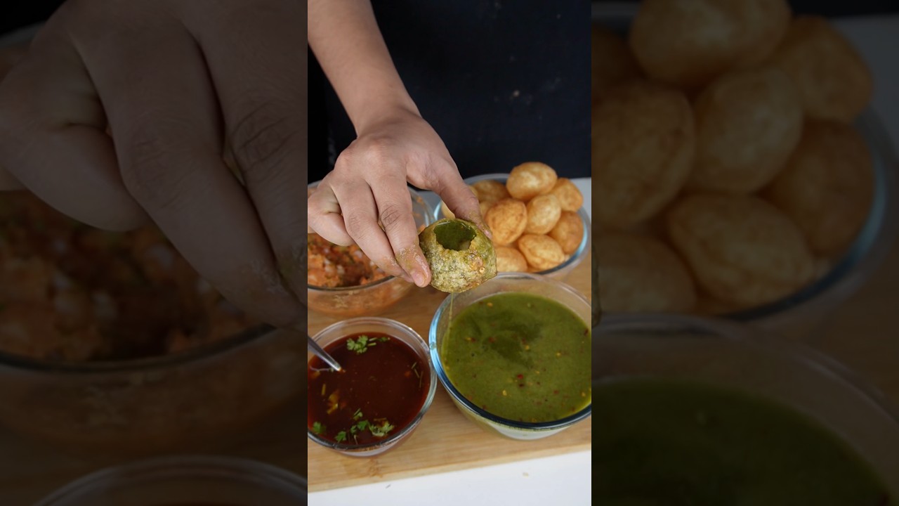 Street Style Pani Puri Recipe 🌶️🤤 | Golgappa Recipe #shorts #asmrcooking