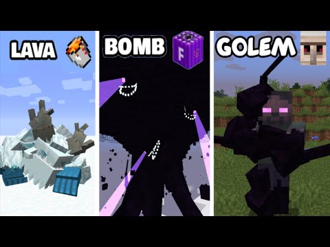 All Weaknesses of Bosses - Wither Storm, Frostmaw, Wither Symbiont...In Minecraft