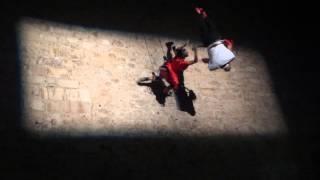 preview picture of video 'Disciplina Teatro Vertical + Full Movie + Teatre al Carrer Tarrega con SACUDE espectacle Tugiro'