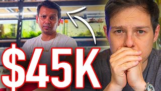 Millionaire Reacts: Selling Fish From My Apartment for $45K/Yr