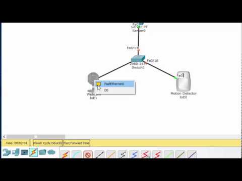 IoT in Packet Tracer 7 - Registration Server, Motion Capture, Webcam