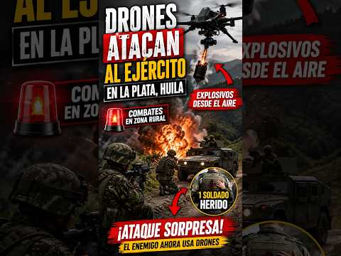 🚨 Drones atacan a tropas del ejercito en el Huila.