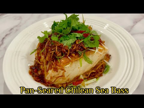 Pan-Seared Chilean Sea Bass with Ginger, Chili and Oyster Sauce