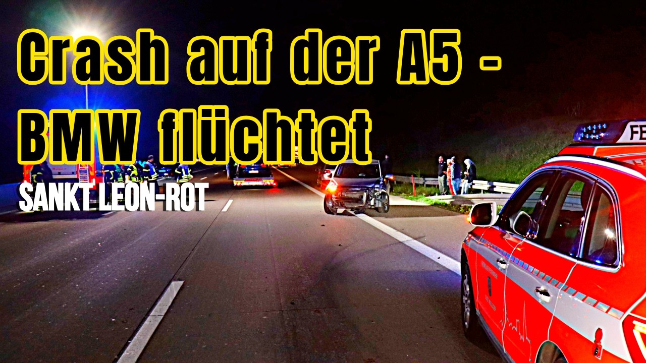 Flucht nach Crash auf A5 bei St. Leon-Rot