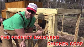 Build the perfect back yard chicken coop..fun project idea!! Easy to clean!!