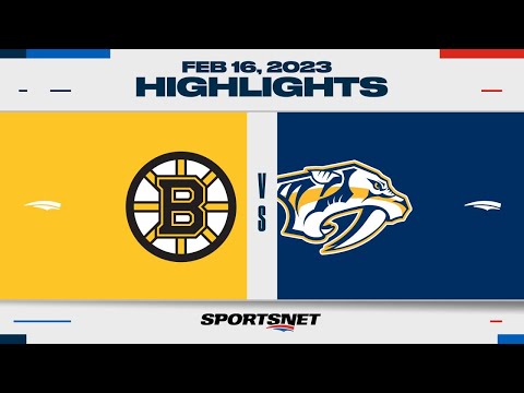 NHL Highlights | Bruins vs. Predators - February 16, 2023