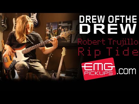 EMG Robert Trujillo Of Metallica RT Rip Tide Set Brushed Black Chrome Jazz Active J Pickup & Wiring image 11
