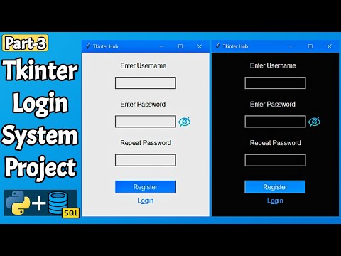 Python Tkinter Login System Part 3 Sqlite Database Integration Theme Bug Fix