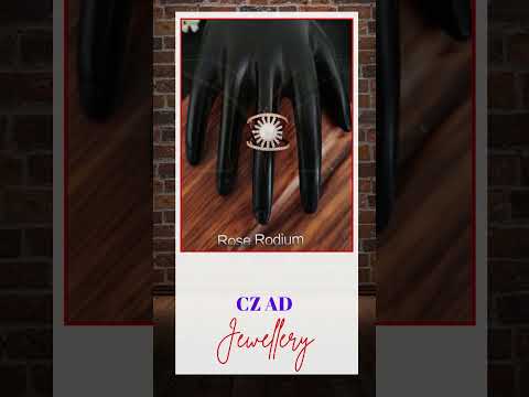 American diamond jewelry rose rodium polish party wear ameri...