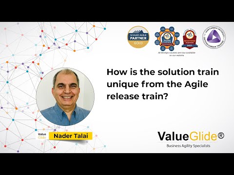 How is the solution train unique from the Agile release train in SAFe?