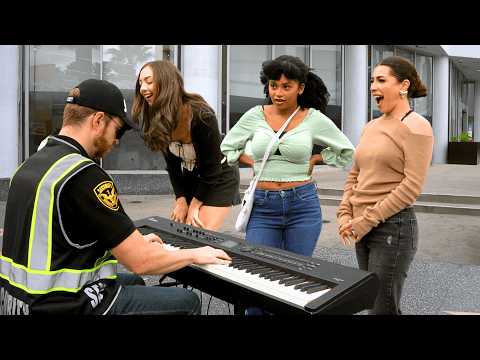 Officer SHOCKS Girls With Unexpected Piano Performance 😏😍