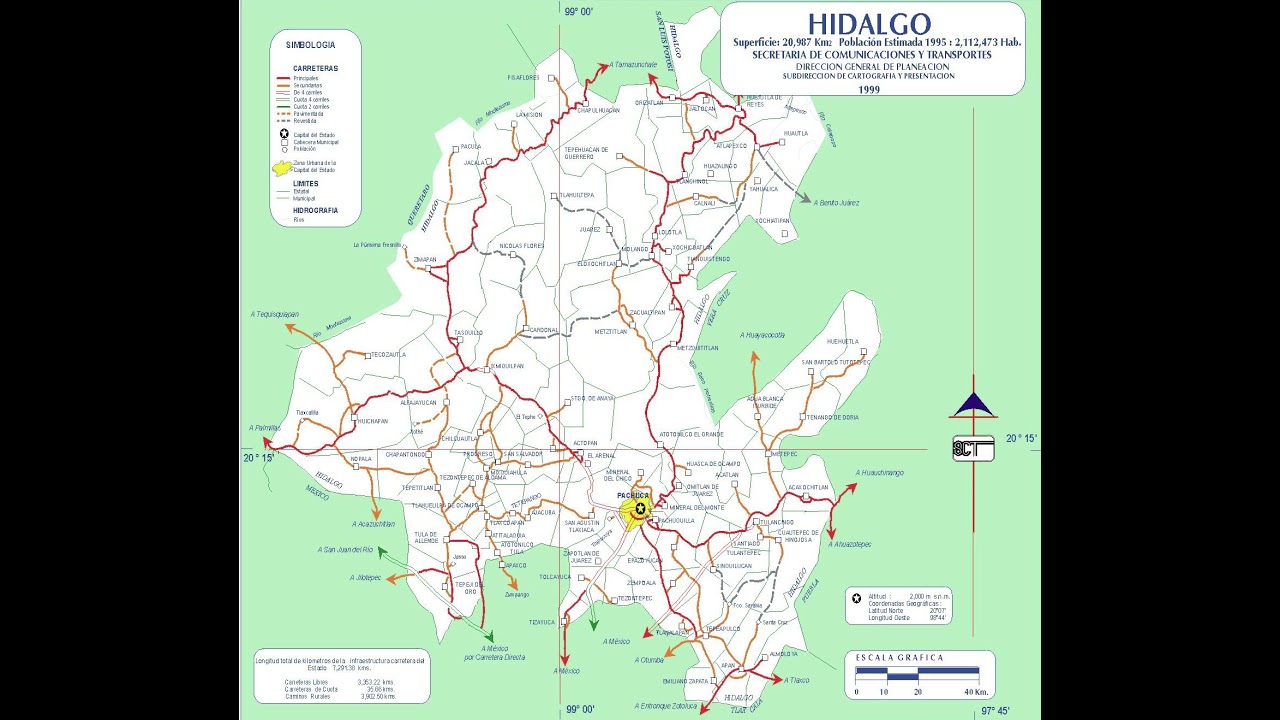 mapa de Hidalgo Mexico
