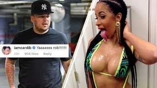 Cardi B FLIRTING with Rob Kardashian After Weight Loss; What Would Blac Chyna Think?