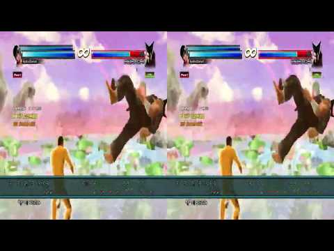 Stereoscopic 3D : Tekken Tag Tournament 2 Law and Paul Combo Training