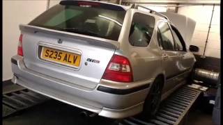 HONDA CIVIC MC2 1.8 VTI ON THE ROLLING ROAD DYNO 196 BHP 134 FT-IB