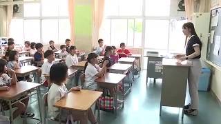 石巻市立広渕小学校でひと足早く２学期の始業式　学校統合に向けた準備で春休みを長く設定するため〈宮城〉 (26/08/20 11:43)