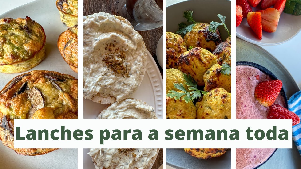 Lanches saudáveis para a semana toda | Pode congelar | Mariana Talita