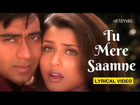 Tu Mere Samne (Official Lyric Video) | Alka Yagnik, Udit Narayan | Ajay, Rani, Sonali | Chori Chori