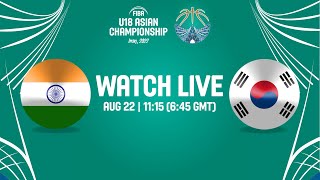 [Live] U18-韓國 vs 印度 14:45