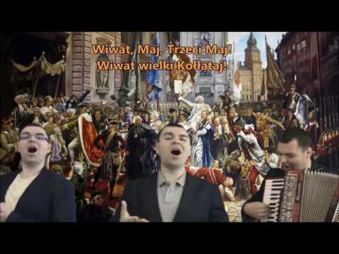 "Mazurek Trzeciego Maja"/  "Witaj, majowa jutrzenko"/  "3 Maj"  - akordeon + wokal