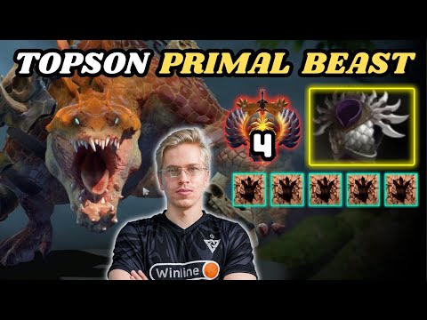 🔥 TOPSON Primal Beast Midlane Highlights 7.34d 🔥 EZ Game 18 MINS END - Dota 2