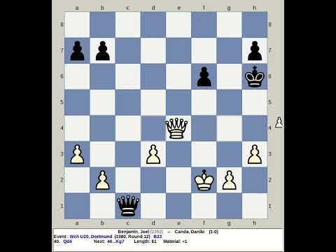 Benjamin, Joel vs Canda, Danilo | World Chess U20 1980, Dortmund Germany