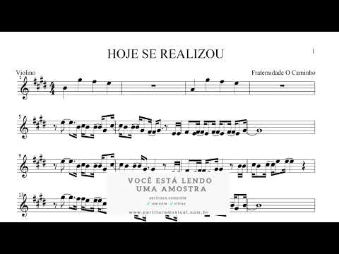 Hoje se Realizou (Violino) Partitura católica - Sheet Music