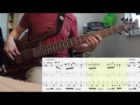 GrooveCell - Bass & Drum Grooves - funk_0015 (Video + Score) - 95 bpm - 4/4