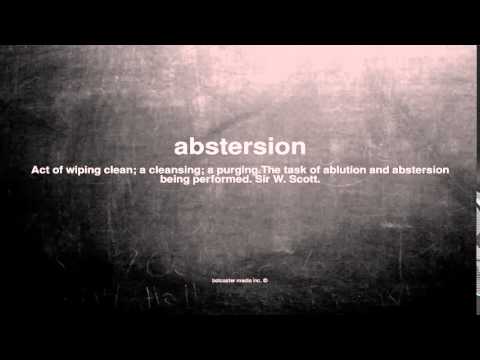 What does abstersion mean