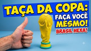 Como Fazer a TAÇA DA COPA DO MUNDO com Massinha de Modelar! (Passo a Passo) #summerofgoals 