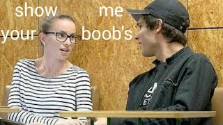 Asking girls for show me your boobs