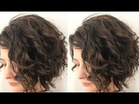 How to cut a Graduated Bob Haircut for Curly Hair,...