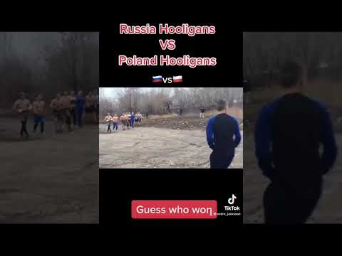 Russia Hooligans vs Poland Hooligans! #Hooligans #Ultras #Casuals #Shorts