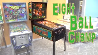 Admiring Bally's 1985 Eight Ball Champ Pinball Machine - Pool With A British Synthesized Voice !