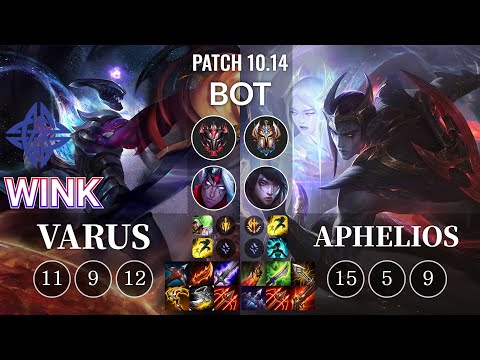 ES Wink Varus vs Aphelios Bot - KR Patch 10.14