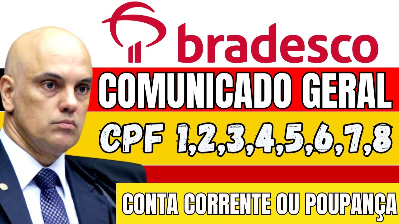 Banco Bradesco MANDA COMUNICADO PARA TODOS OS APOSENTADOS com conta corrente e poupança